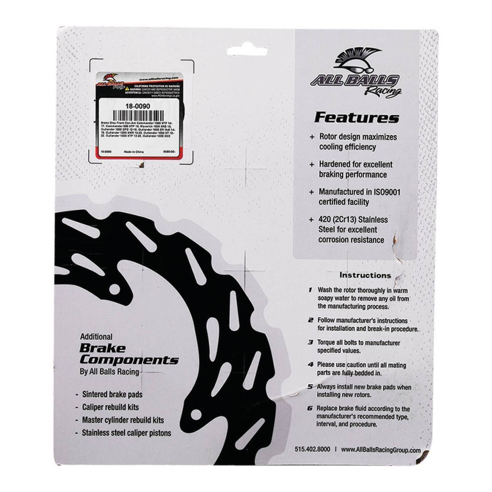 Brake Disc Front / Rear – 18-0090
