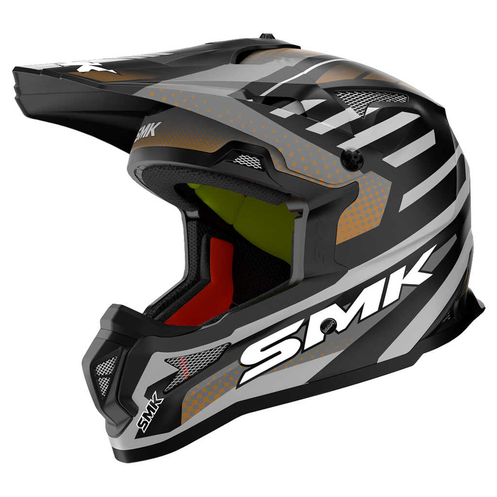 SMK Alterra Helmet MATTE BALCK GREY ORANGE