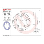 Brembo Prime Brake Disc Serie Oro Rear 68B407C0