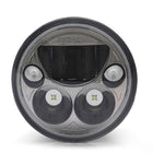 Denali M5 E-Mark LED Headlight Module - 5.75 Round, Black Chrome