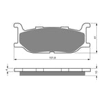 GOLDfren Brake Pads Sintered Sports GF048 - S3 (PH105)