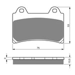 GOLDfren Brake Pads Sintered Sports GF073 - S3 ( PH39 )