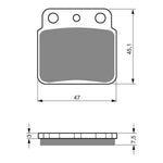 GOLDfren Brake Pads Off-Road Racing GF092 - K5 ( PR103 )