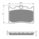 GOLDfren Brake Pads Sintered Sports GF132 - S3 ( PH275 )