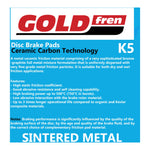 GOLDfren Brake Pads GF168 - K5