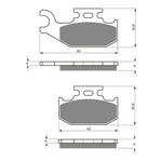 GOLDfren Brake Pads OFFRD RACNG GF205 - K5 ( PR292 / PR359 )