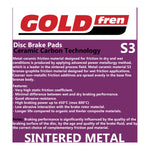 GOLDfren Brake Pads Sintered Sports GF242 - S3 ( PH381 )