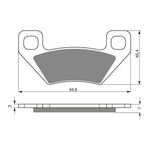 GOLDfren Brake Pads Off-Road Racing GF254 - K5 ( PR344 )