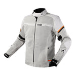 LS2 Riva Men's Jacket - Light Grey / Hi-Vis Orange