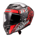 LS2 FF807 Dragon Carbon Enthum Helmet - Black / Red 06