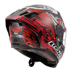 LS2 FF807 Dragon Carbon Enthum Helmet - Black / Red 06