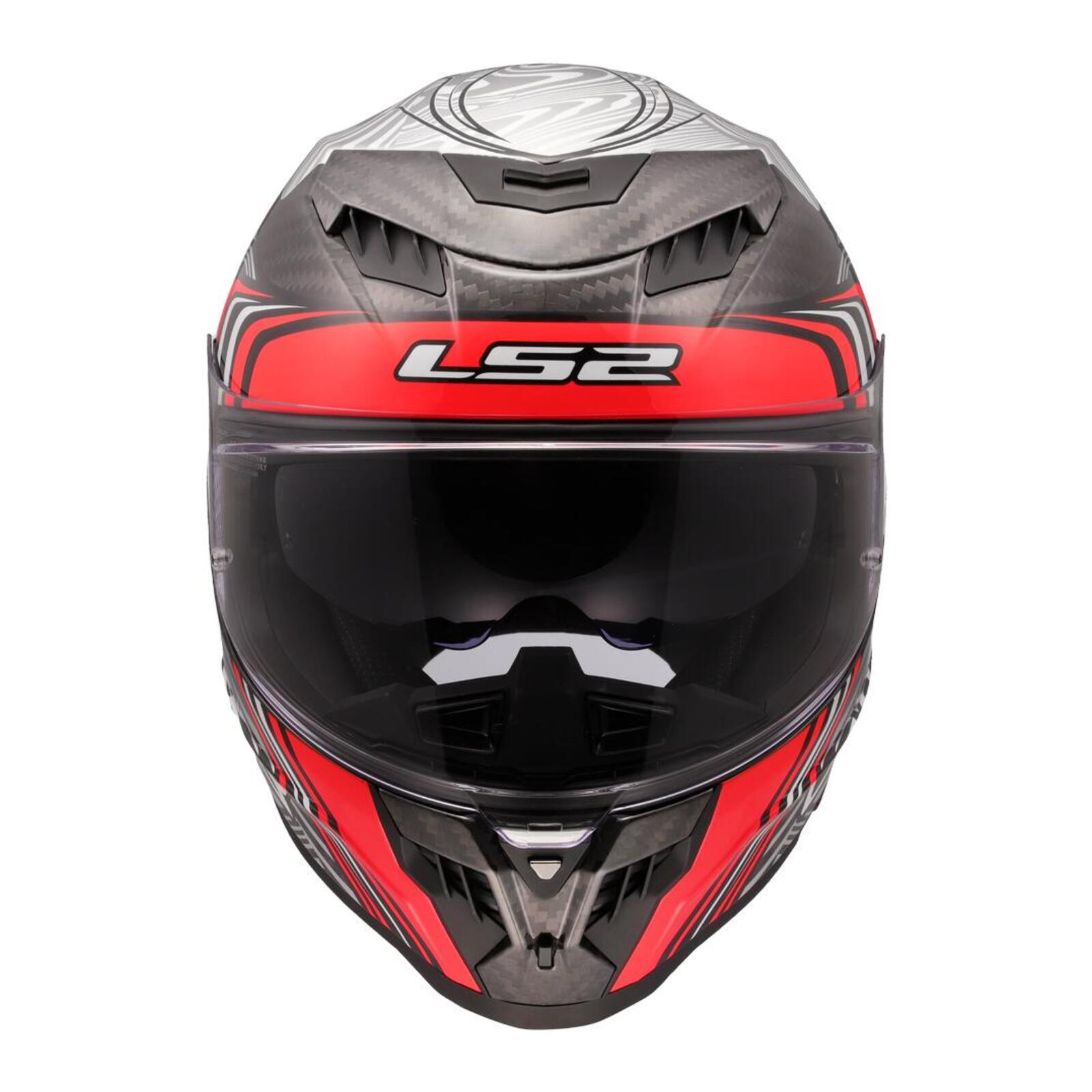 LS2 FF807 Dragon Carbon Enthum Helmet - Black / Red 06