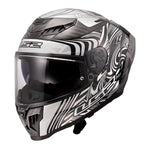LS2 FF807 Dragon Carbon Enthum Helmet - Black / Silver 06