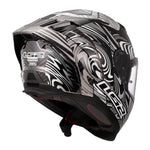 LS2 FF807 Dragon Carbon Enthum Helmet - Black / Silver 06