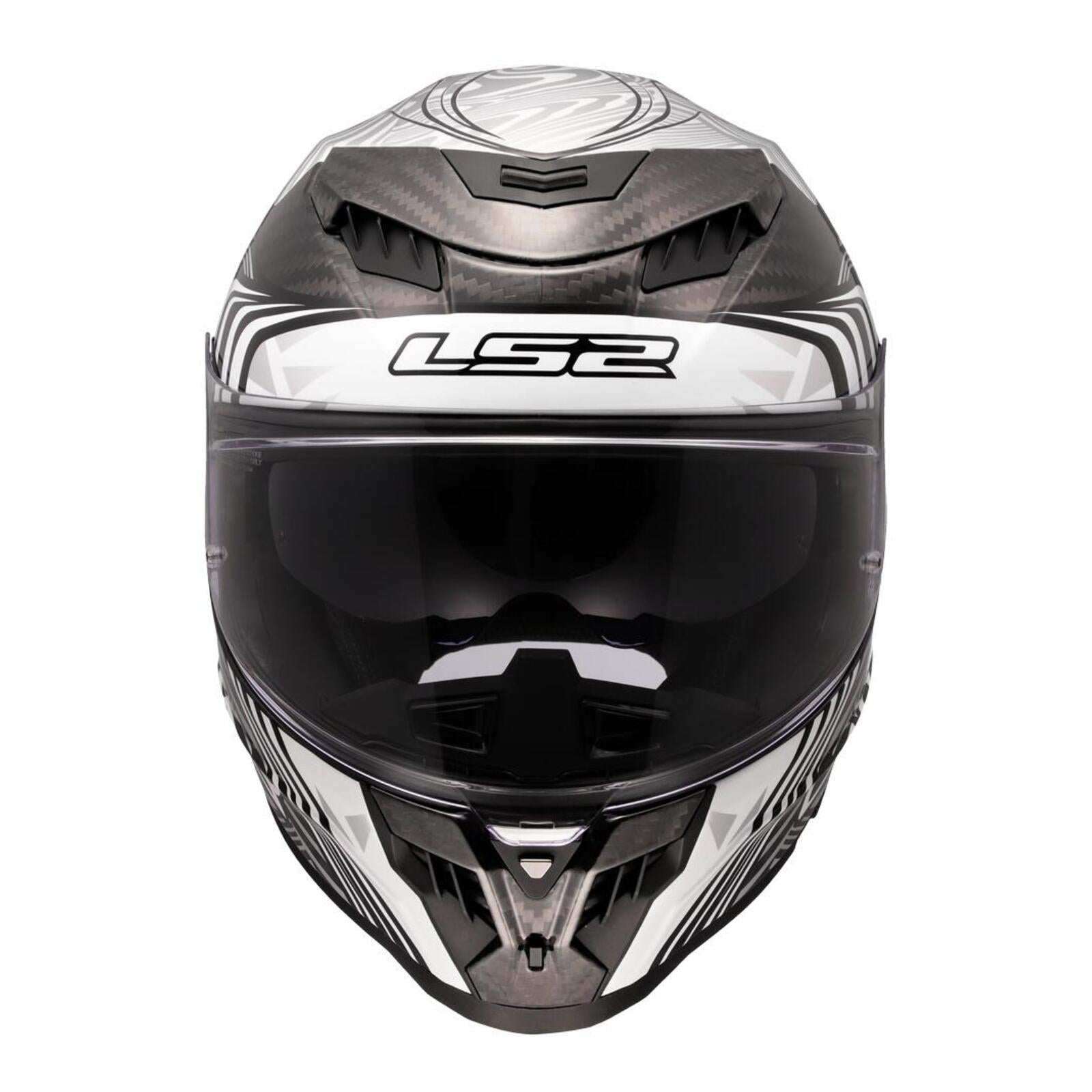 LS2 FF807 Dragon Carbon Enthum Helmet - Black / Silver 06