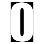 Whites Race Number - White #0 (10 Pack)