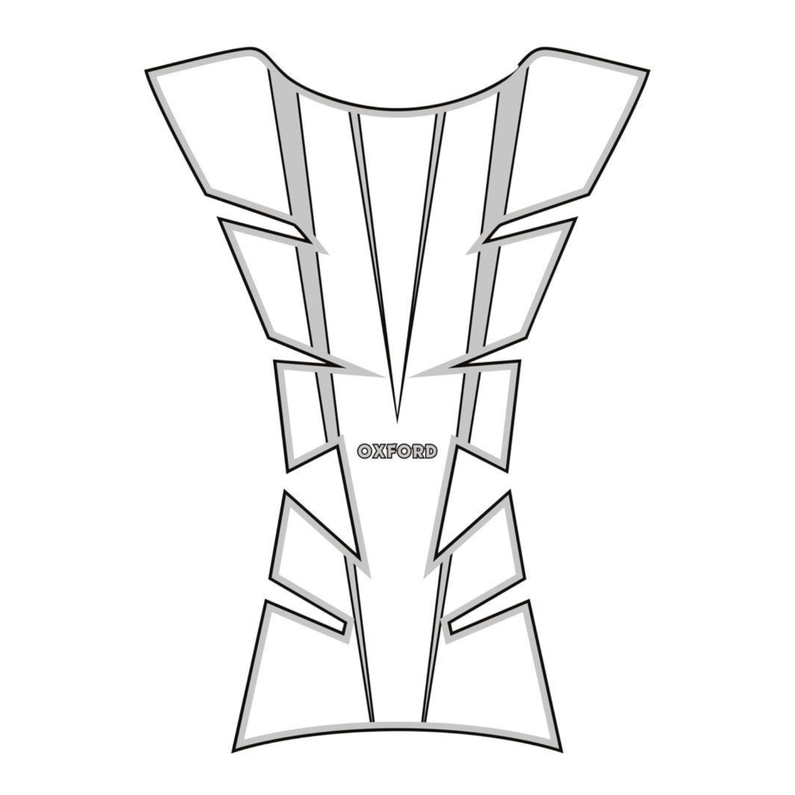 Oxford Sheer Arrow Tank Pad - Silver