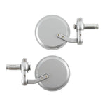 Oxford Bar End Mirrors - Silver (Pair)