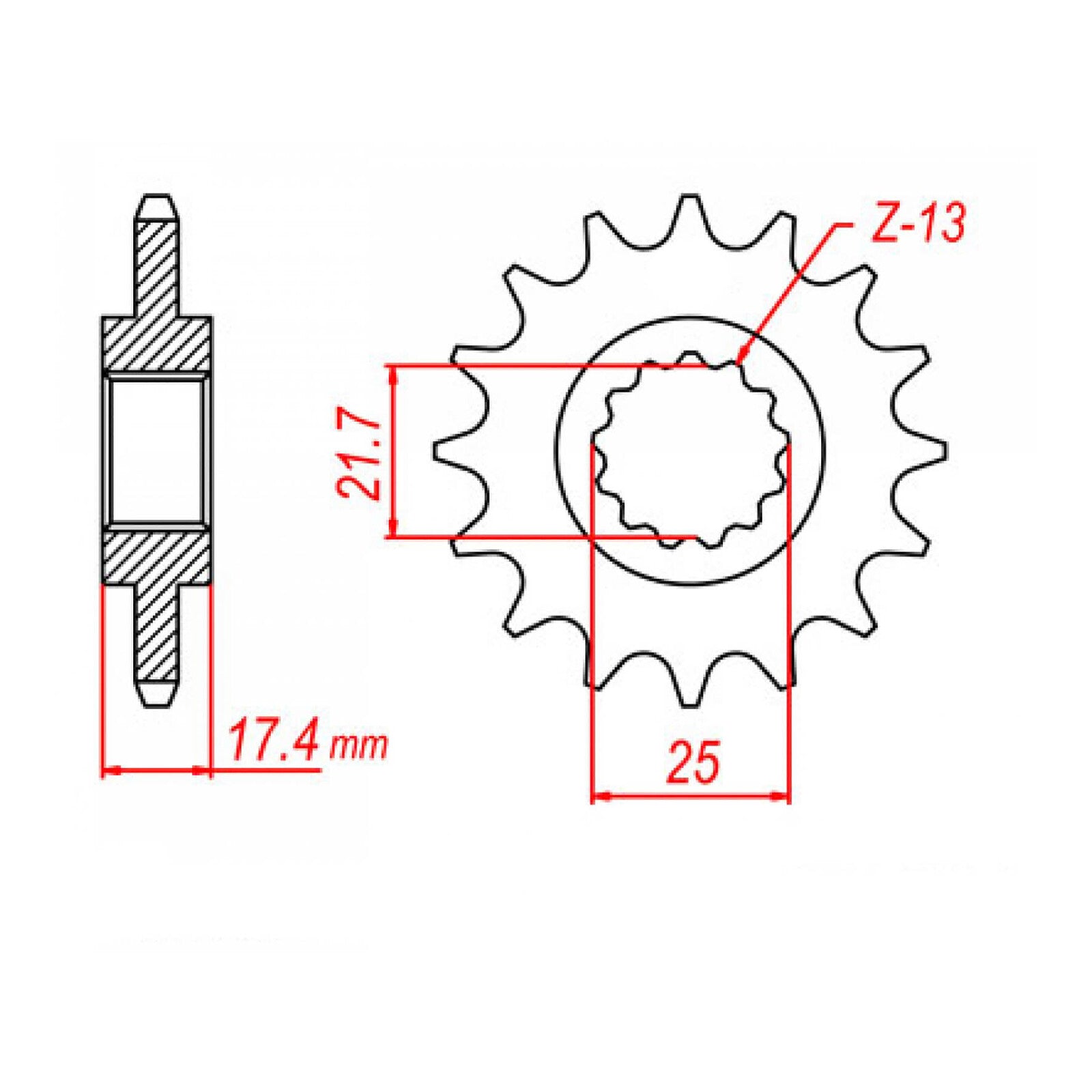 MTX 1299 Steel Front Sprocket #520 (10-KVO)