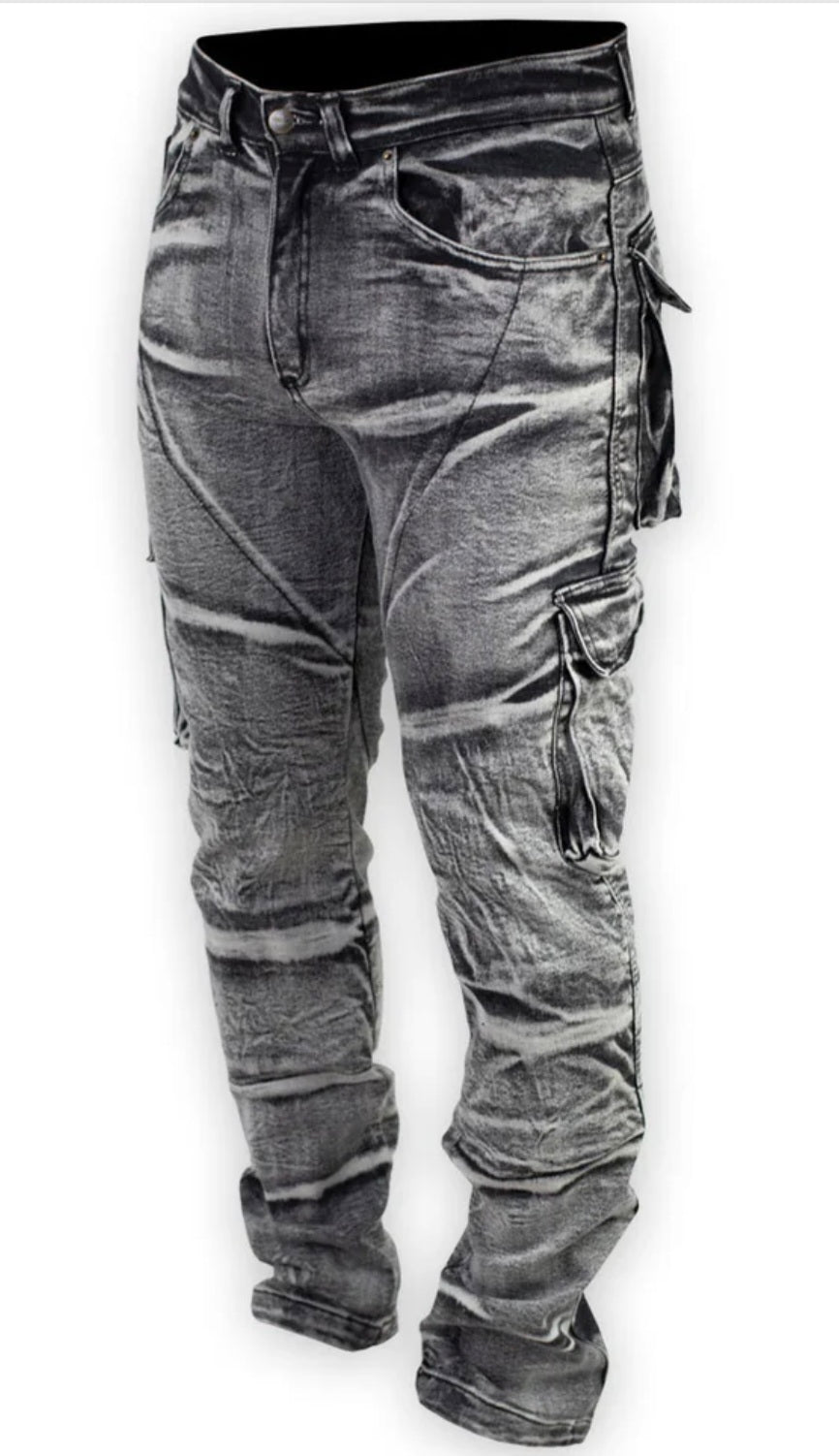 Shark   Mens   Distressed   Super   Stretch   Protective   Cargos