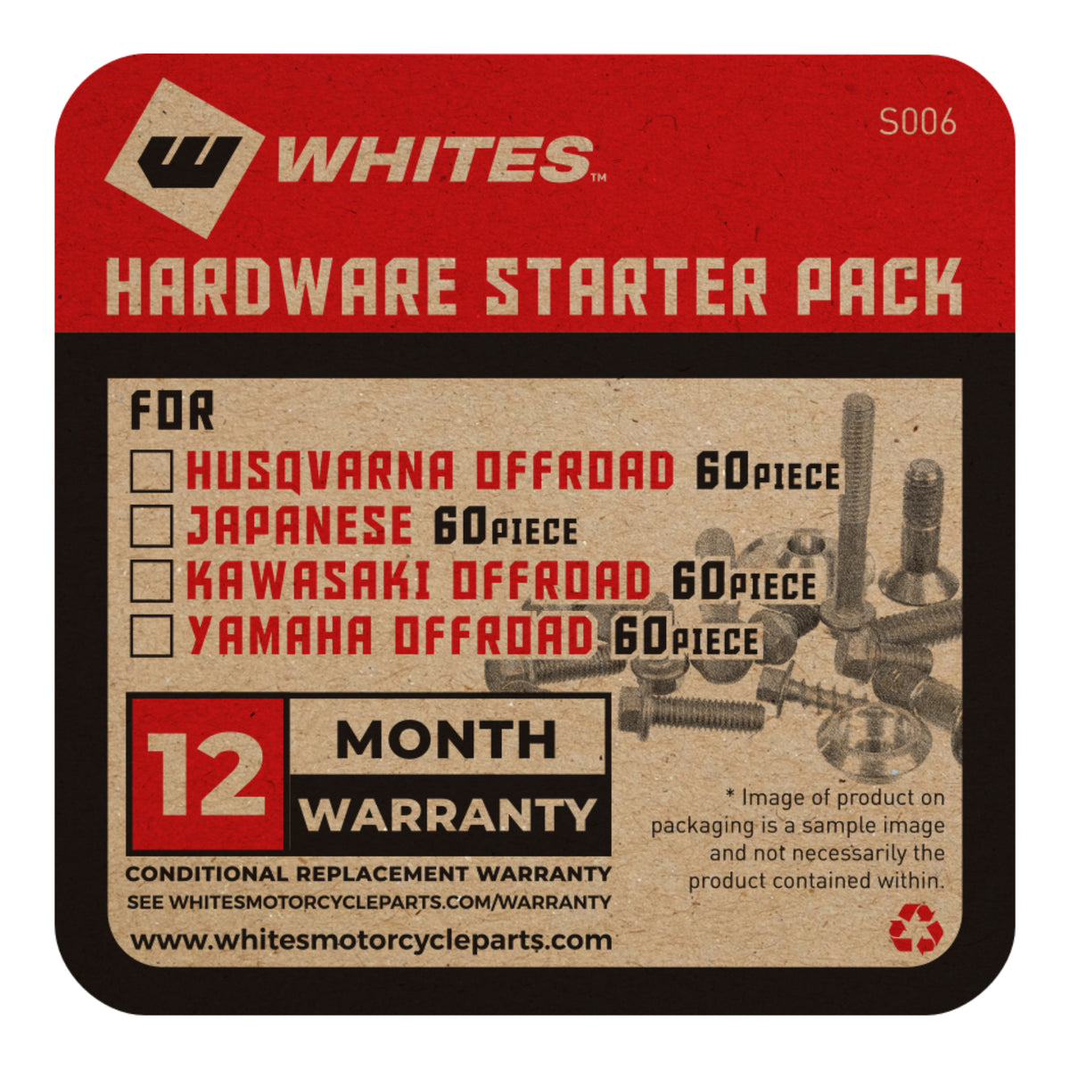 Whites Hardware Starter Pack - Yamaha Offroad 60PCS
