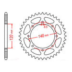 XAM Sprocket Kit Kawasaki KLR650 '06-'21 X-Ring Gold 15/43