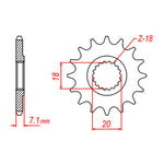 XAM Sprocket Kit Suzuki RM125/RMZ250 '07-'09 X-Ring Gold 12/48