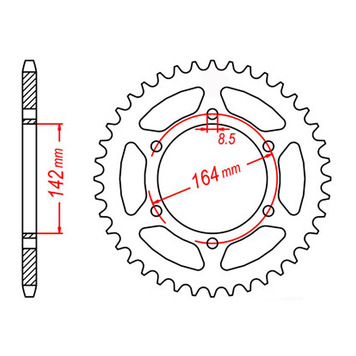 XAM Sprocket Kit HYOSUNG GT250R X-Ring Gold 14/46