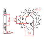 XAM Sprocket Kit Suzuki GS500F&E (16-39) X-Ring Gold